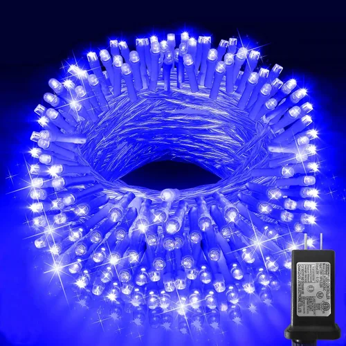 Vista 37 de KNONEW Guirnalda de luces de Navidad para interiores, 60 pies, 180 luces LED impermeables para exteriores, 8 modos de iluminación, función