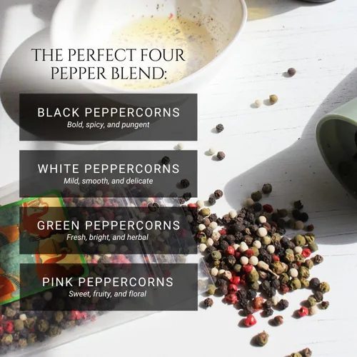 Vista 2 de Melina's Peppercorns, California 4 Pepper Blend, 6 onzas