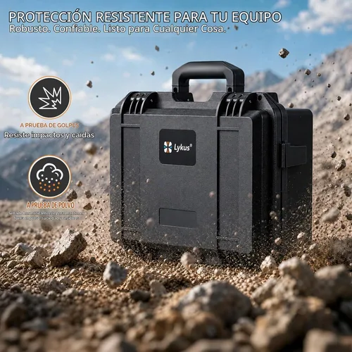 Vista 6 de Lykus Titan MM510 Funda rígida impermeable para DJI Mini 5 Pro y RC2/RC-N3, Soporta hasta 7 baterías [Solo funda]