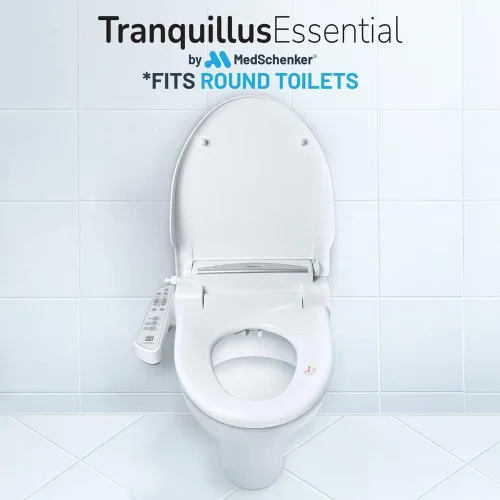 Vista 6 de Tranquillus Essential - Bidé redondo – Asiento de inodoro ajustable para agua y aire, bidé eléctrico – Asiento compatible con ADA, calefactado