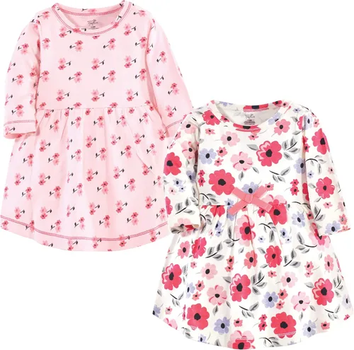Vista 128 de Touched by Nature - Vestidos de manga corta y manga larga de algodón orgánico para niñas pequeñas, bebés y mujeres Manga larga con flores abstractas