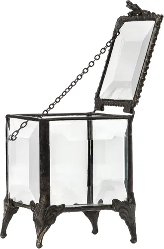 Vista 5 de J Devlin - Joyero decorativo de cristal biselado, caja 153