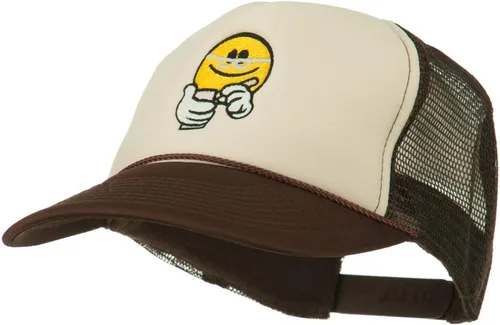Vista 2 de e4Hats.com Scribe Smile Face - Gorra de malla de espuma bordada