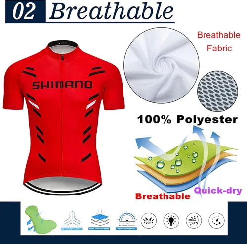 Vista 5 de Camiseta de manga corta para hombre, ciclismo y cremallera, para bicicleta