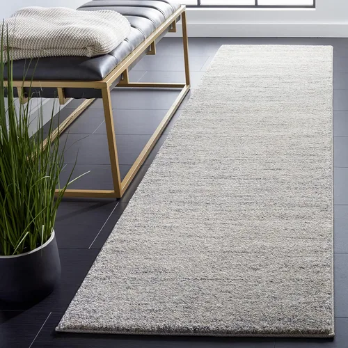 Vista 22 de SAFAVIEH Retro Collection - Alfombra de pasillo de 2 pies 3 pulgadas x 7 pies, marfil y gris, diseño abstracto moderno, no desprende pelusa