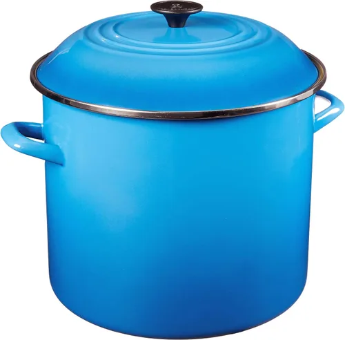 Vista 7 de Le Creuset - Olla esmaltada en acero, 16 cuartos de galón, Cerise