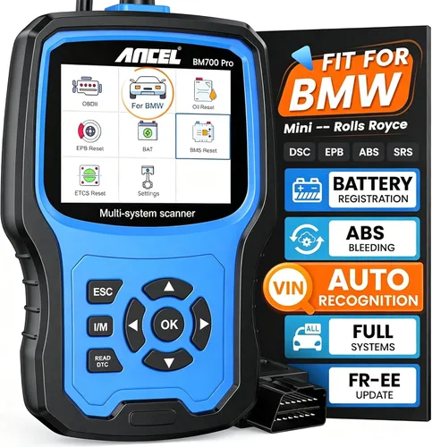 Vista 10 de ANCEL Escáner Bluetooth OBD2 BD300, lector de código de sistema completo y herramienta de diagnóstico para BMW con servicio de registro de batería