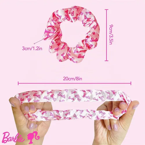 Vista 5 de Barbie - Juego de 5 piezas de accesorios para el cabello, 1 cepillo regular de 9 pulgadas y 4 coleteros, cepillo desenredante, cuerdas elásticas