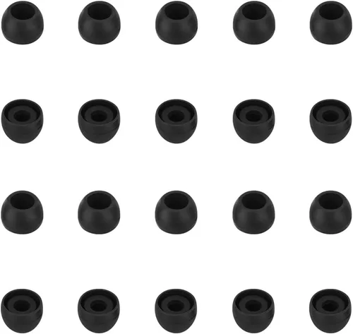 Vista 7 de Auriculares de silicona pequeños de repuesto para auriculares intrauditivos, puntas de goma, 10 pares (negro)