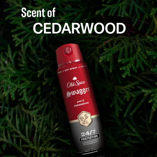 Vista 8 de Desodorante antiperspirante en aerosol seco Old Spice para hombres, 24/7 protección contra el sudor y el olor, 24/7 defensa contra el sudor