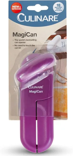 Vista 2 de Culinare Abrelatas C10026 MagiCan, morado, plástico/acero inoxidable, abrelatas manual, mango cómodo para mayor seguridad y facilidad, variante