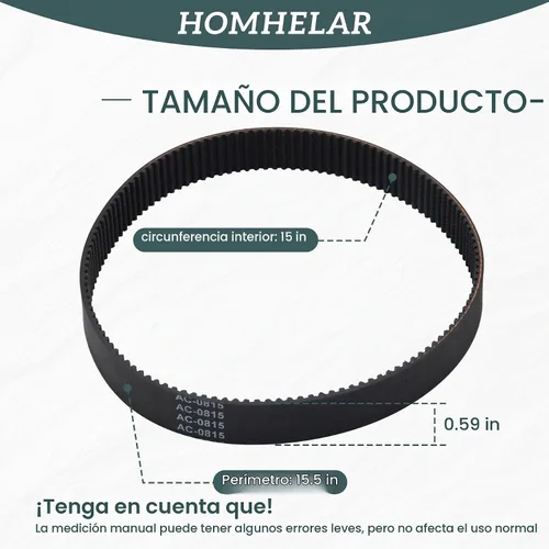 Vista 2 de AC-0815 - Cinturón de compresor de aire para Porter Cable Devilbiss Dewalt Makita Sears Craftsman Compresor de aire sustituye a CAC-1311 CAC-1342