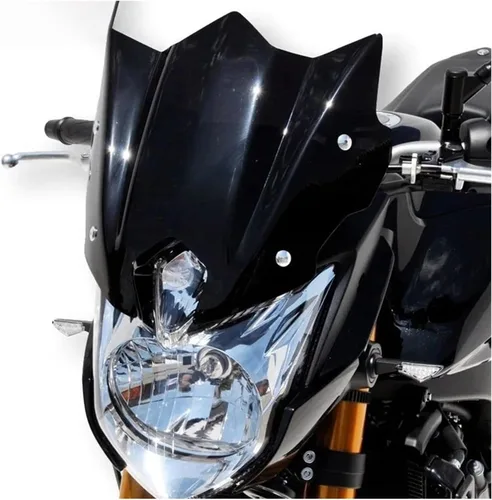 Vista 3 de Helmet Visor Motorcycle Sports Windshield Black Windscreen Fits for FZ8 2010 2011 2012 2013 2014 2015 2016 2017 FZ 8 10-17