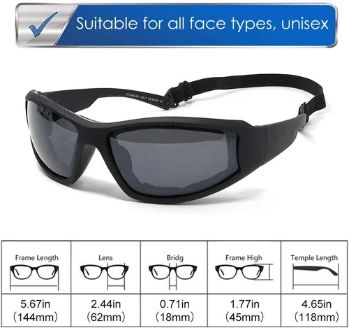 Vista 4 de LUFF UV400 Outdoor Riding Sunglasses for Men, Protects Your Eyes from Glare Negro