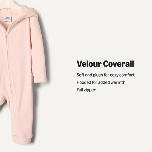 Vista 2 de Tienda Essentials x Sofia Grainge Unisex Babies' Velour Hooded Coverall