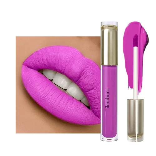 Vista 34 de Lápiz labial líquido rosa polvoriento, mate, de larga duración Whispering Wind