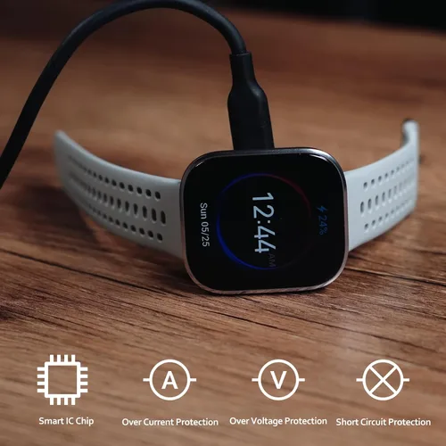 Vista 4 de Base de carga magnética USB-C para Amazfit Bip 6 / Active 2 (redonda y cuadrada), paquete de 2
