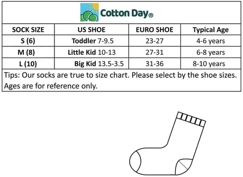 Vista 7 de COTTON DAY Caja de regalo de 7 días de la semana, calcetines cortos para niños y niñas, diseño de animales, flores, estrellas y puntos