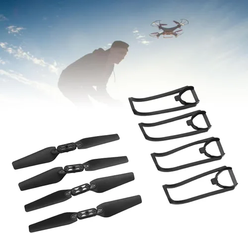 Vista 4 de Pongnas Plegable Quadcopter Piezas de repuesto Drone Hélices Cubiertas protectoras Juego de piezas de repuesto para E88 E99 E100 K3 con cable