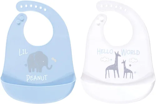 Vista 4 de Luvable Friends Unisex Baby Silicone Bibs ladies i have arrived
