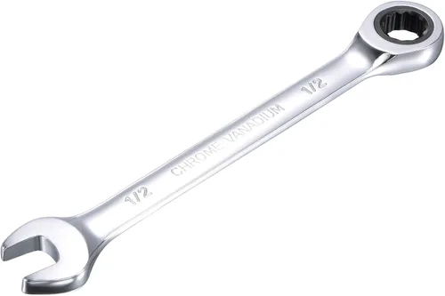 Vista 12 de uxcell Llave combinada de carraca de 1 pulgada SAE de 72 dientes y 12 puntos, llave de caja abierta de trinquete, herramientas Cr-V