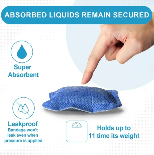 Vista 4 de MedVance Apósito súper absorbente, almohadillas no adhesivas para el cuidado de heridas, úlceras por presión y quemaduras de 1º/2º grado, absorción