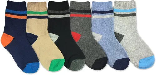 Vista 3 de Jefferies Socks Paquete de 12 pares de calcetines a rayas multicolor para niños