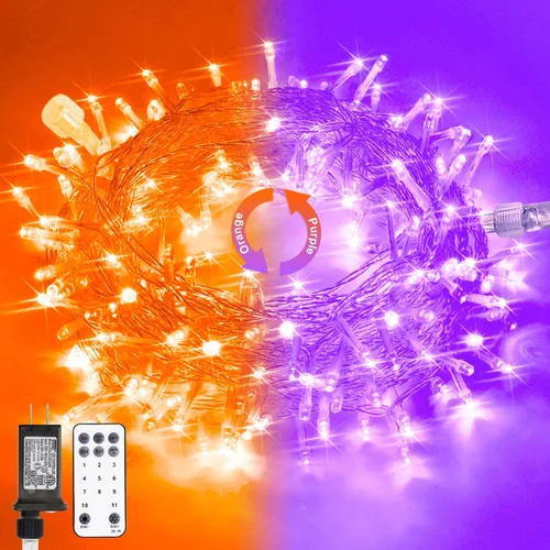 Vista 74 de JMEXSUSS - Tira de 100 luces led para interiores, 8 modos, enchufables, parpadeantes, 33 pies, luces navideñas para exteriores, a prueba de agua