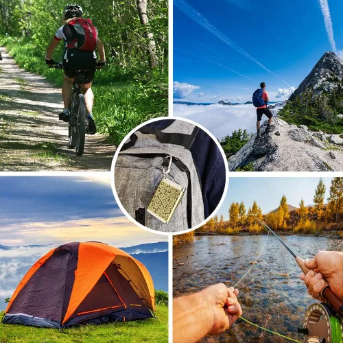 Vista 4 de Hourwof Cenicero portátil de metal con tapa, cenicero de bolsillo al aire libre para cigarrillos, lindas bandejas de ceniza de viaje con llavero