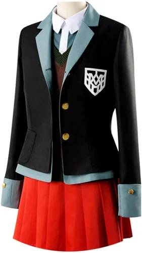 Vista 3 de Yumeno Himiko Cosplay JK Uniforme escolar, falda plisada para Halloween, mujer, cosplay
