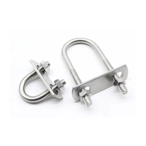 Vista 5 de Tornillo extendido en forma de U de acero inoxidable 304/abrazadera de tubo en forma de U con deflector/perno en forma de U/aro cuadrado/aro
