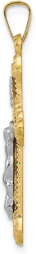 Vista 2 de Diamond2Deal Colgante de crucifijo INRI chapado en oro amarillo de 14 k para mujer (L- 1.260 in, W- 0.650 in), Oro amarillo