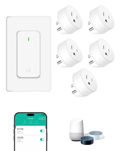 Vista 70 de NineLeaf - Enchufe de salida de control remoto, interruptor de luz de encendido y apagado inalámbrico desmontable 500FT Light Plug Decorator