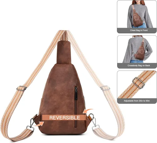 Vista 5 de Riñonera cruzada antirrobo de 10L para mujeres y hombres, riñonera cruzada antirrobo, bolsa para cinturón, monedero, regalos para mujeres, piel