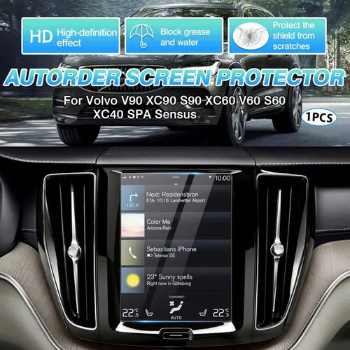 Vista 2 de Autorder Protector de pantalla para 2016-2023 2024 2025 2026 Volvo V90 XC90 S90 XC60 V60 S60 XC40 Accessoreis Película protectora de pantalla táctil