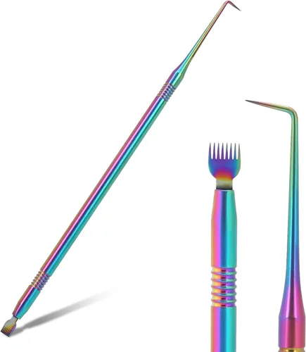 Vista 9 de Kit profesional 2 en 1 de elevación y tinte de pestañas, herramienta separadora de pestañas con peine, cepillo de permanente de pestañas de acero
