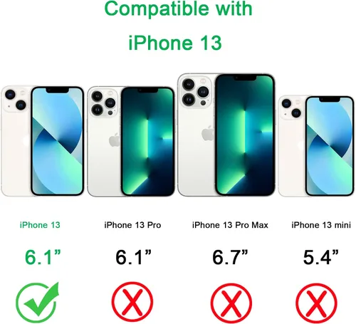Vista 2 de Funda diseñada para iPhone 13, protección resistente, a prueba de golpes, a prueba de caídas, a prueba de polvo, antiarañazos, para iPhone 13