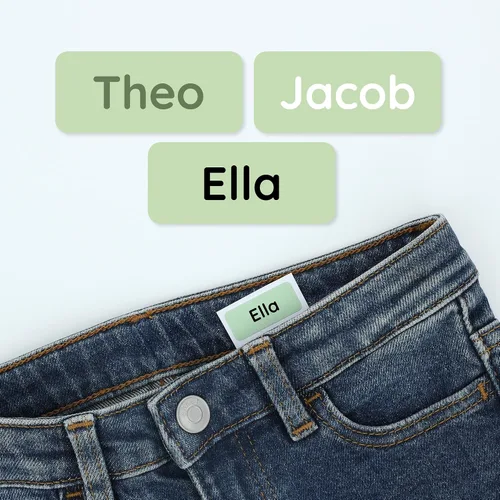 Vista 17 de TeddyLabels - Etiquetas para ropa para hogar de ancianos (60) – Etiquetas adhesivas con nombre para ropa y artículos personales. Etiquetas