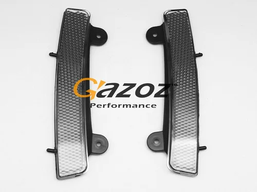 Vista 3 de Reflectores laterales JDM parachoques delantero compatible con lente ahumada 2003 2004 2005 350z z33
