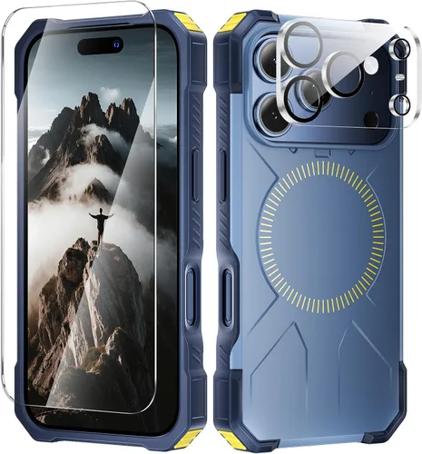 Vista 58 de Funda magnética para iPhone Air con protector de lente de cámara, protección grado militar de 10 pies, compatible con funda MagSafe Slim para iPhone