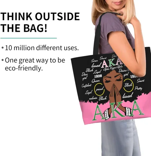 Vista 3 de Bolsos de hombro para mujer, grandes, ligeros, de lona con paneles para compras, trabajo, viajes