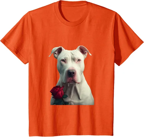 Vista 23 de Dogo Argentino Valentines Day Camiseta, Negro