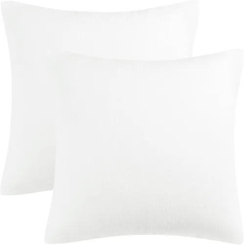 Vista 15 de PiccoCasa Juego de 2 fundas de almohada de chenilla, 20 x 20 pulgadas Borgoña