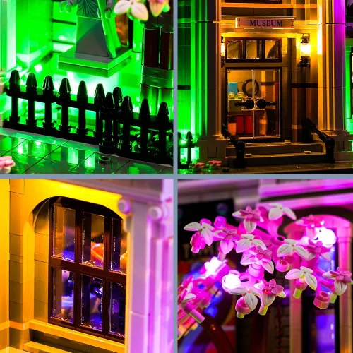 Vista 4 de BrickBling Luz LED compatible con Lego Kit de construcción de museo de historia natural; luces creativas compatibles con Lego 10326