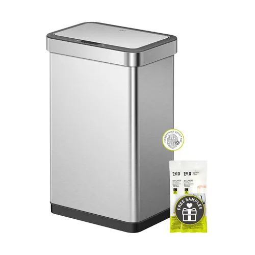 Vista 12 de EKO EcoNova Bote de basura automático con sensor de 13.2 galones/50L para cocina, bote de basura sin tocar de acero inoxidable con tapa de cierre