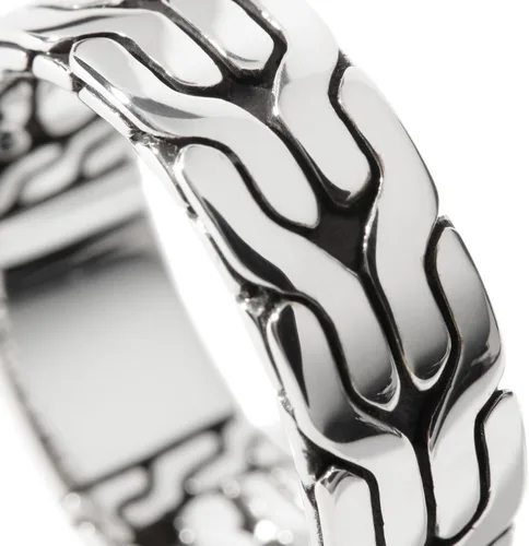 Vista 3 de John Hardy Anillo clásico de plata para hombre, 0.315in