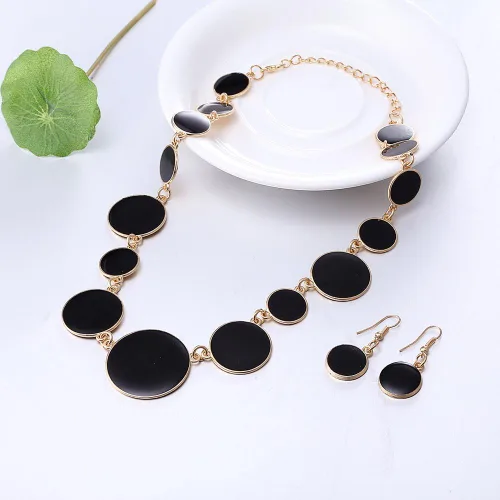 Vista 3 de DL DiLiCa Conjunto de collar y pendientes para mujer con colgante para niña