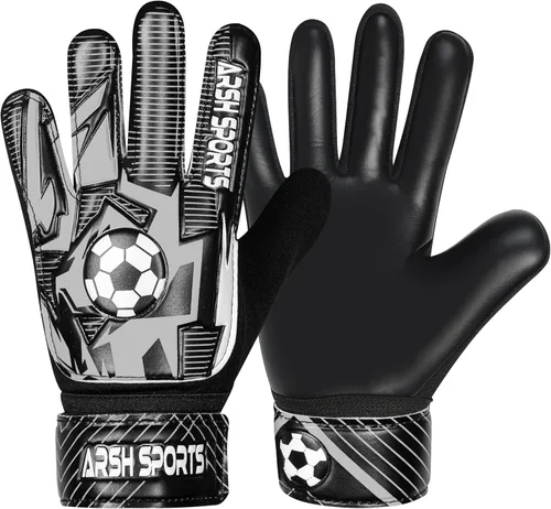 Vista 18 de Guantes de portero de fútbol para niños, guantes de portero para jóvenes niños y niñas con palma de látex de 4MM, antideslizantes, protección doble