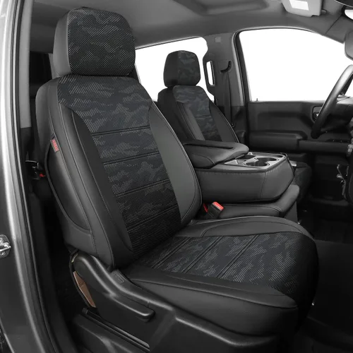 Vista 23 de EKR Fundas para Asientos Silverado de Ajuste Personalizado para (Cabina Doble) 2014 2015 2016 2017 2018 Chevrolet Silverado 1500 & HD 2500/3500