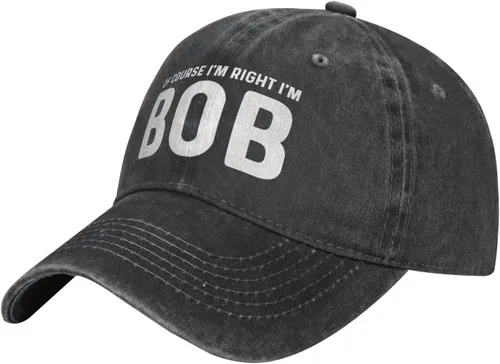 Vista 2 de of Course I'm Right I'm Bob - Gorra de béisbol para hombre, gorra vintage